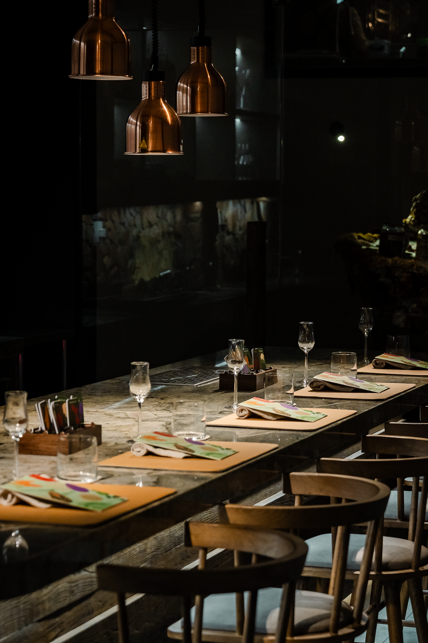 Only-six-seats-at-the chef’s-counter-where-guests-witness-the-artistry-of-vegan-cuisine-firsthand.
